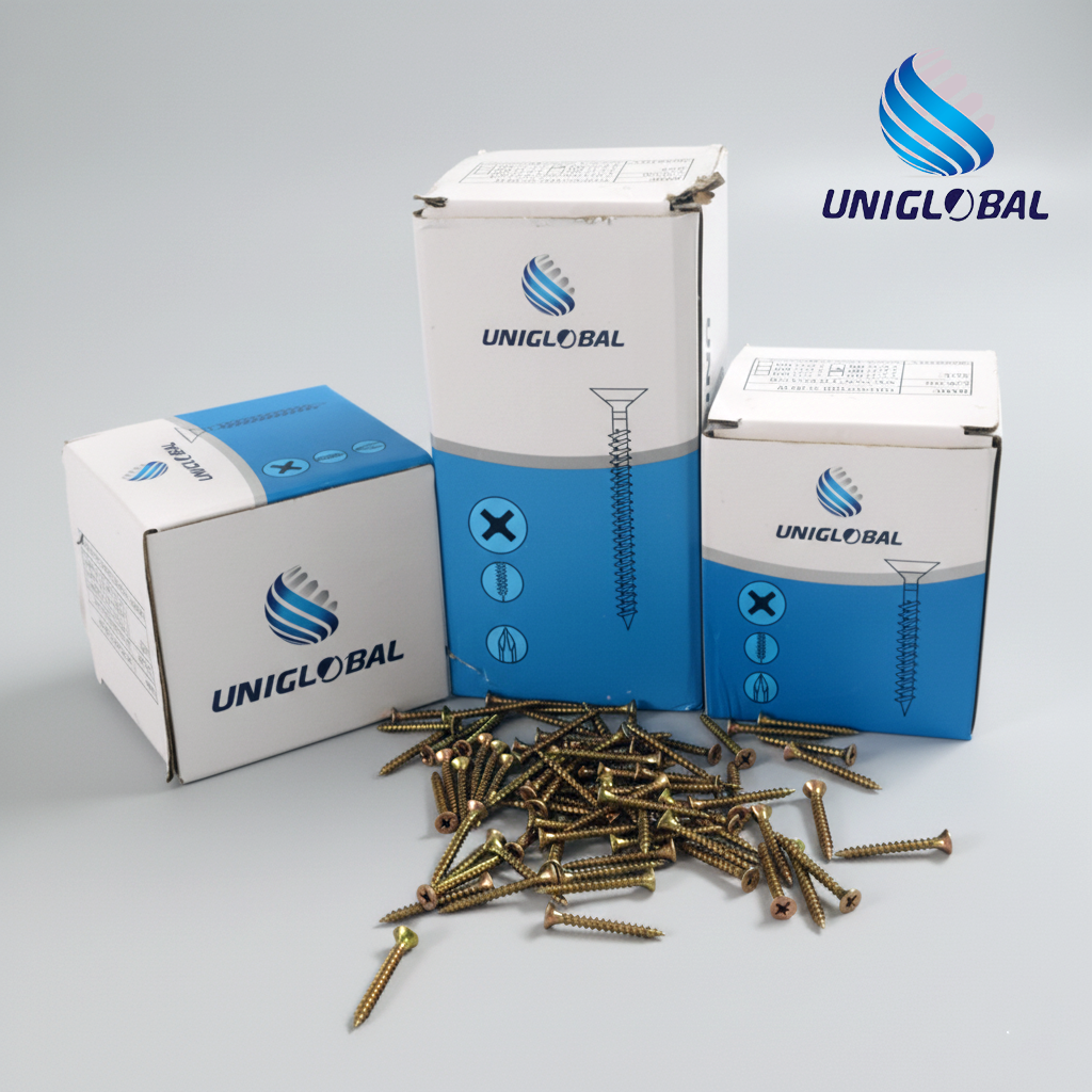 SCREW YELLOW ZINC PLATED 2.00" 500 PCS BOX