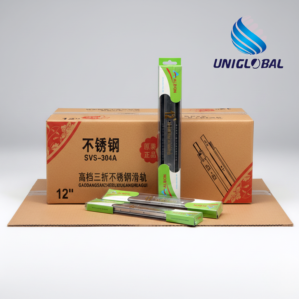 BALL BEARING SLIDE STAINLESS STEEL 12" 2PC BOX