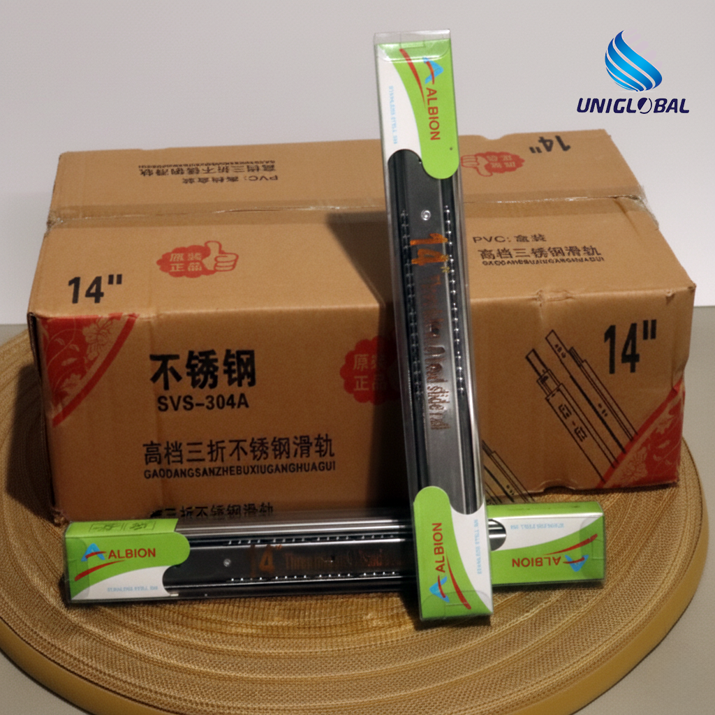 BALL BEARING SLIDE STAINLESS STEEL 14" 2PC BOX