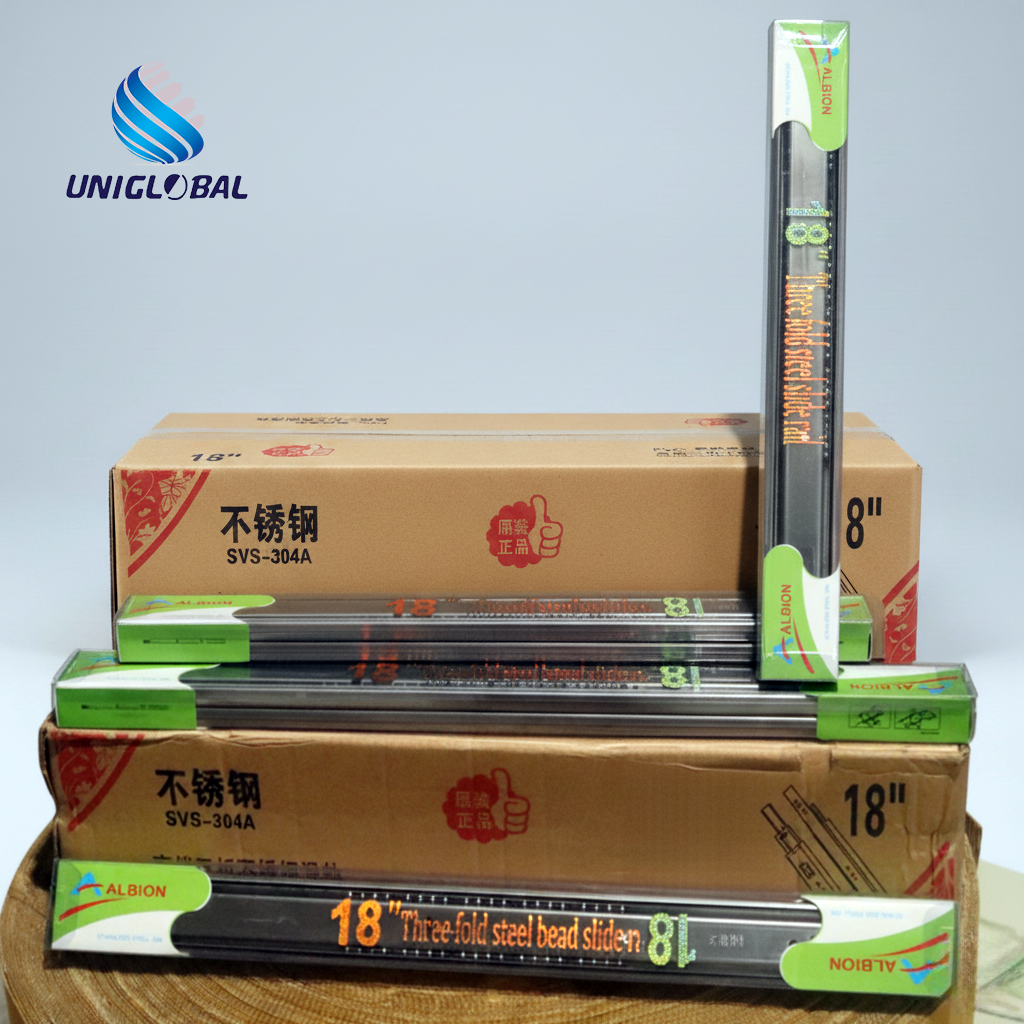 BALL BEARING SLIDE STAINLESS STEEL 18" 2PC BOX